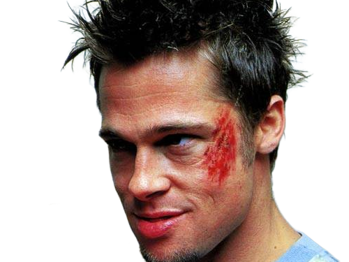 tyler durden fightclub film 1999 americain thriller brad pitt homme acteur cheveuxblonds yeuxbleus trentenaire trentaine