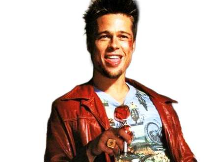 tyler durden fightclub film 1999 americain thriller brad pitt homme acteur cheveuxblonds yeuxbleus trentenaire trentaine