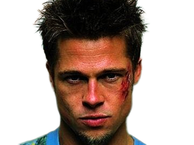 tyler durden fightclub film 1999 americain thriller brad pitt homme acteur cheveuxblonds yeuxbleus trentenaire trentaine