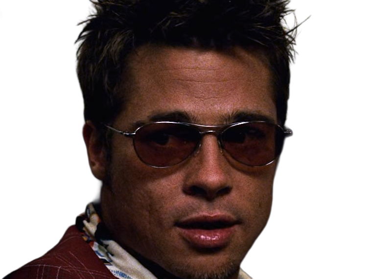 tyler durden fightclub film 1999 americain thriller brad pitt homme acteur cheveuxblonds yeuxbleus trentenaire trentaine
