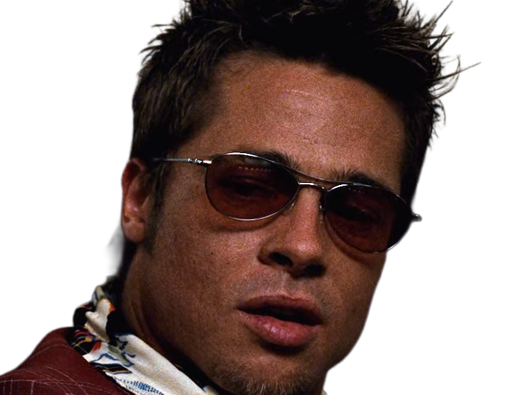 tyler durden fightclub film 1999 americain thriller brad pitt homme acteur cheveuxblonds yeuxbleus trentenaire trentaine