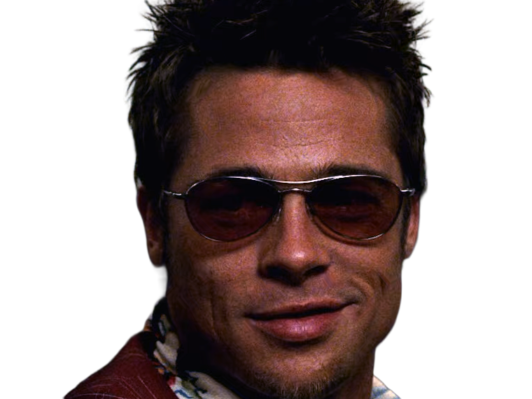 tyler durden fightclub film 1999 americain thriller brad pitt homme acteur cheveuxblonds yeuxbleus trentenaire trentaine