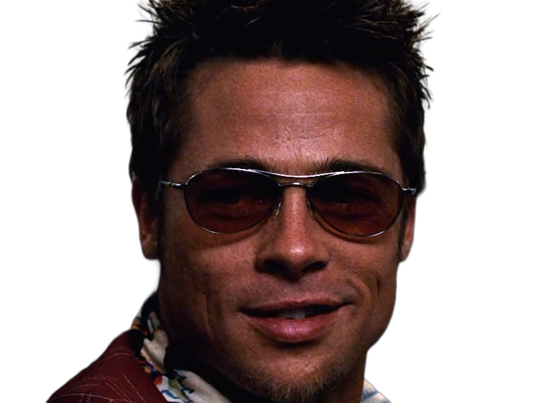 tyler durden fightclub film 1999 americain thriller brad pitt homme acteur cheveuxblonds yeuxbleus trentenaire trentaine