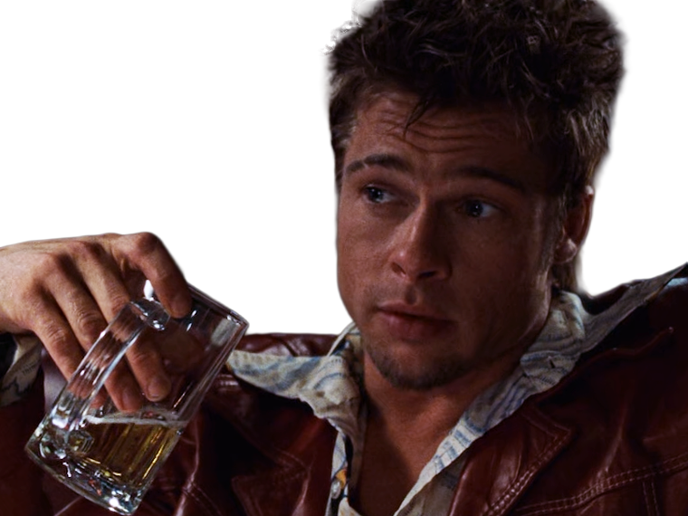 tyler durden fightclub film 1999 americain thriller brad pitt homme acteur cheveuxblonds yeuxbleus trentenaire trentaine