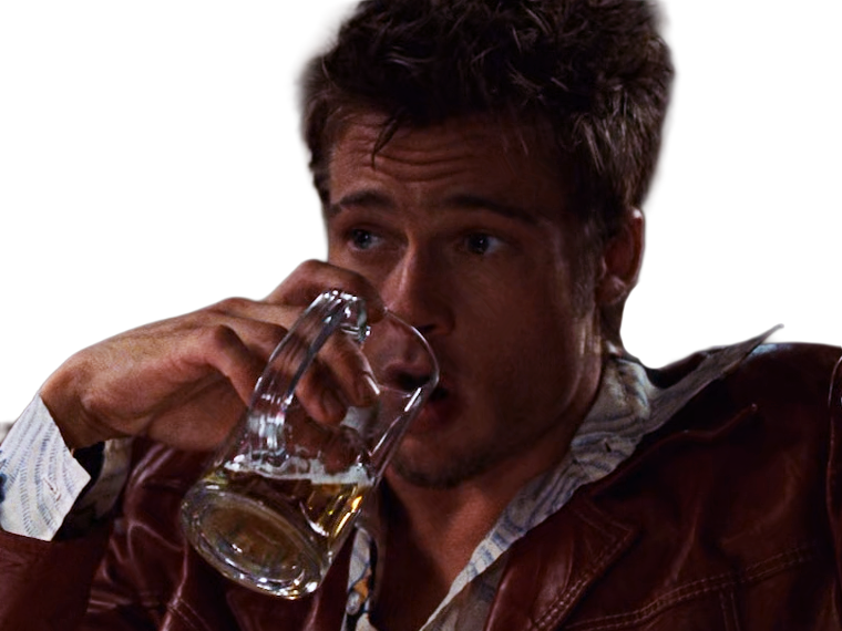 tyler durden fightclub film 1999 americain thriller brad pitt homme acteur cheveuxblonds yeuxbleus trentenaire trentaine