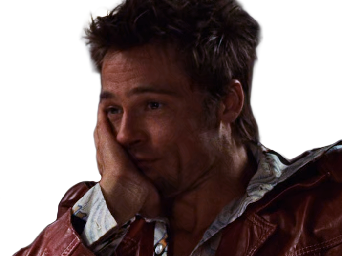 tyler durden fightclub film 1999 americain thriller brad pitt homme acteur cheveuxblonds yeuxbleus trentenaire trentaine