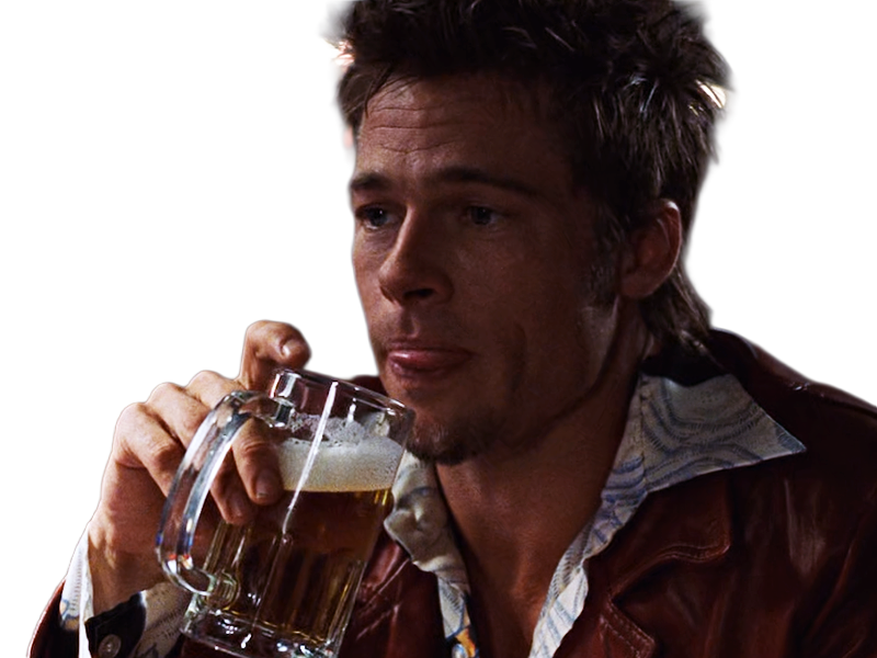 tyler durden fightclub film 1999 americain thriller brad pitt homme acteur cheveuxblonds yeuxbleus trentenaire trentaine