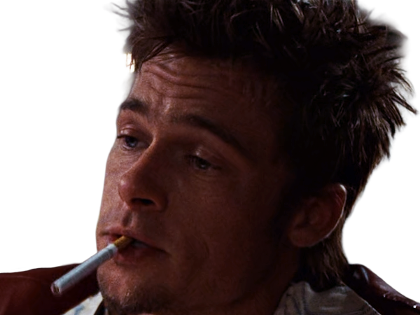 tyler durden fightclub film 1999 americain thriller brad pitt homme acteur cheveuxblonds yeuxbleus trentenaire trentaine