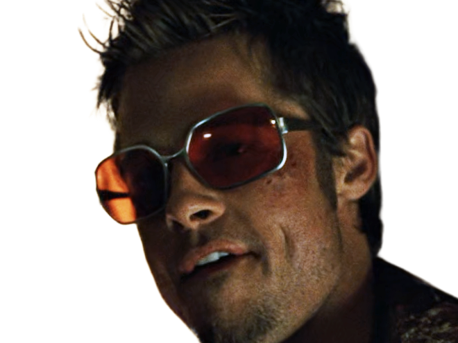 tyler durden fightclub film 1999 americain thriller brad pitt homme acteur cheveuxblonds yeuxbleus trentenaire trentaine