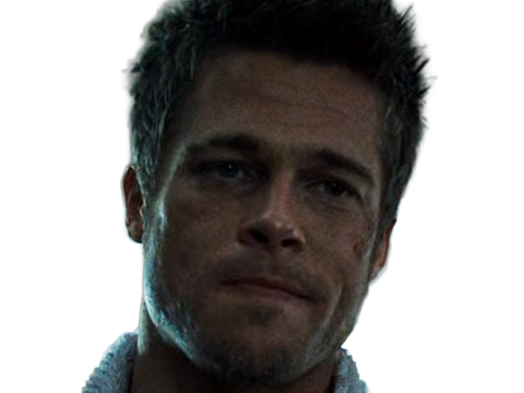 tyler durden fightclub film 1999 americain thriller brad pitt homme acteur cheveuxblonds yeuxbleus trentenaire trentaine