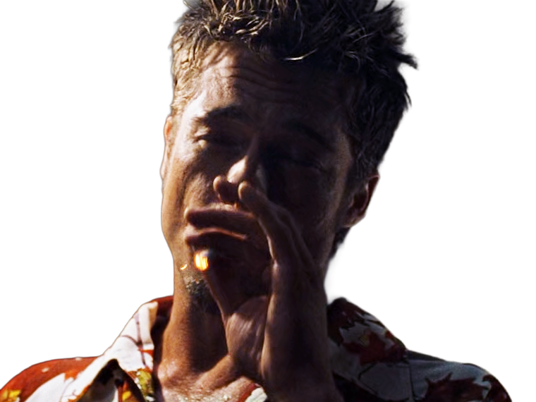 tyler durden fightclub film 1999 americain thriller brad pitt homme acteur cheveuxblonds yeuxbleus trentenaire trentaine