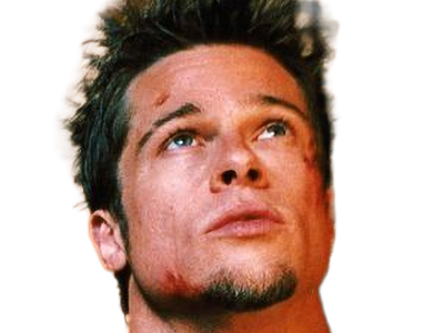 tyler durden fightclub film 1999 americain thriller brad pitt homme acteur cheveuxblonds yeuxbleus trentenaire trentaine