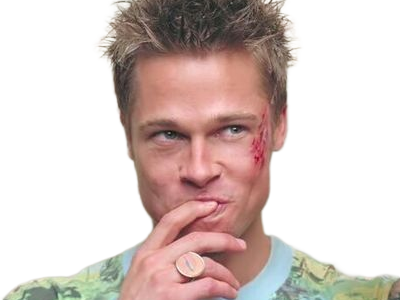 tyler durden fightclub film 1999 americain thriller brad pitt homme acteur cheveuxblonds yeuxbleus trentenaire trentaine