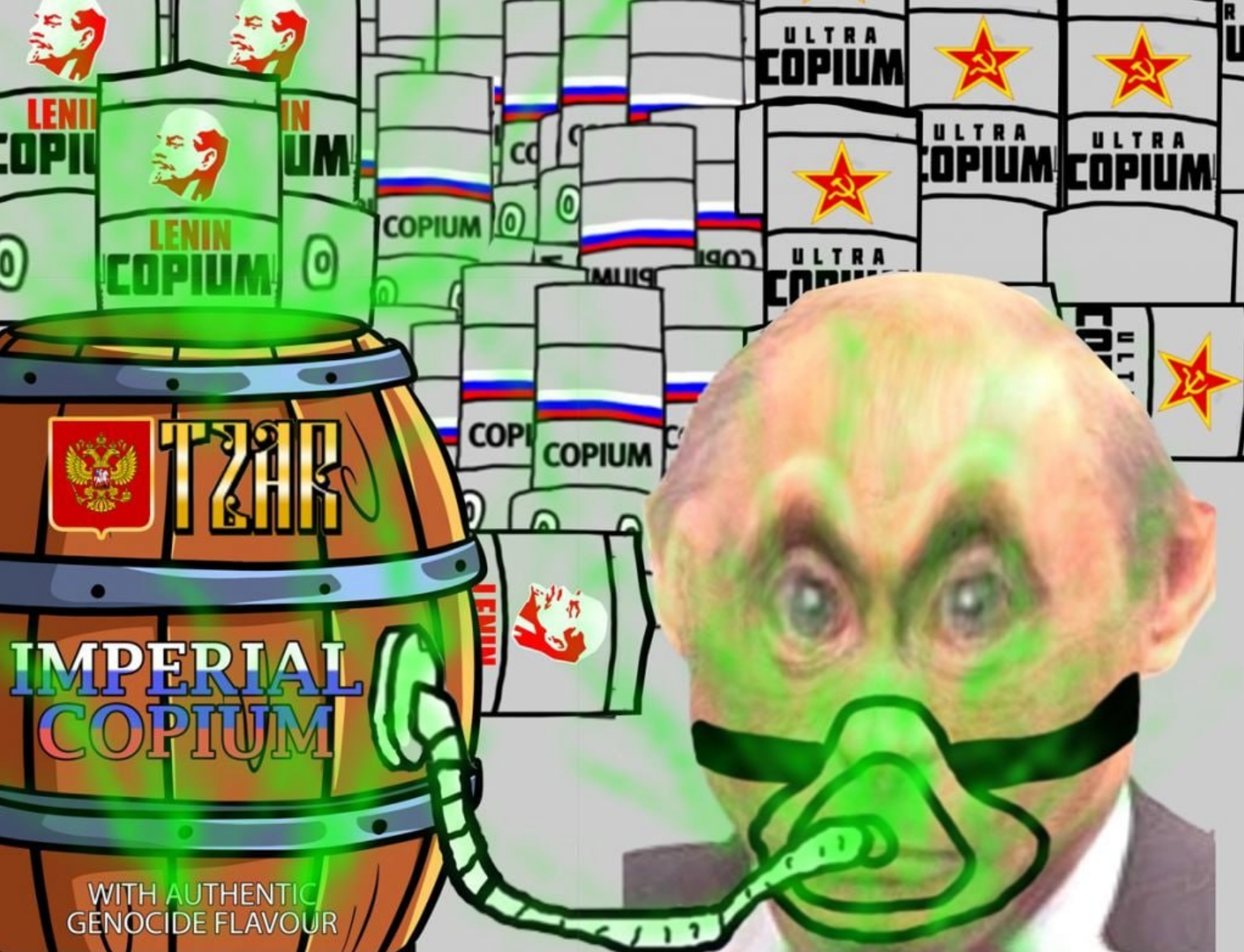 russie ukraine poutine cope gas gaz masque lenin copium 3 day