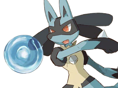 Sticker lucario pokemon pkm jeu anime type combat acier 4g sinnoh aura emanation par Dark-63