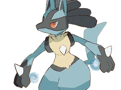 Sticker lucario pokemon pkm jeu anime type combat acier 4g sinnoh aura emanation par Dark-63