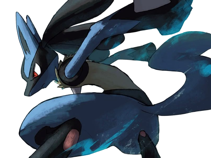 Sticker lucario pokemon pkm jeu anime type combat acier 4g sinnoh aura emanation par Dark-63