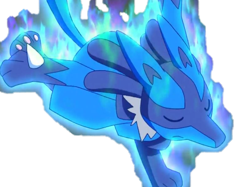 Sticker lucario pokemon pkm jeu anime type combat acier 4g sinnoh aura emanation par Dark-63