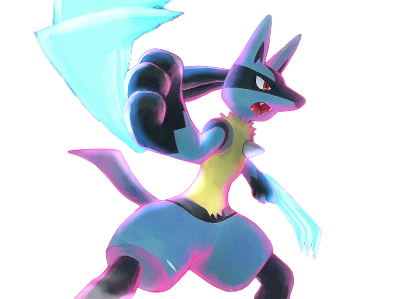 Sticker lucario pokemon pkm jeu anime type combat acier 4g sinnoh aura emanation par Dark-63