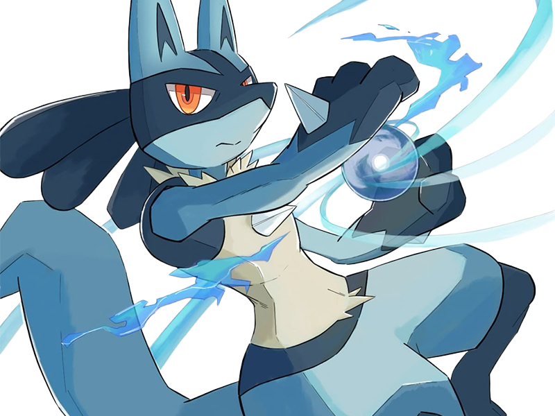lucario pokemon pkm jeu anime type combat acier 4g sinnoh aura emanation