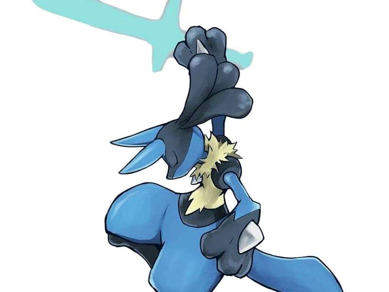Sticker lucario pokemon pkm jeu anime type combat acier 4g sinnoh aura emanation par Dark-63