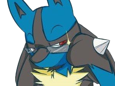 Sticker lucario pokemon pkm jeu anime type combat acier 4g sinnoh aura emanation par Dark-63