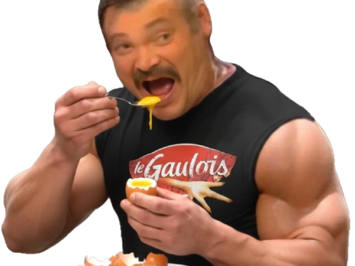 eggish fart go muscu muscle bodybuilder shape salle fort costaud oeuf gaulois risitas nutrinazi