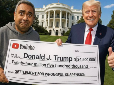 miniature youtube donald trump cheque argent millions dollar dollars