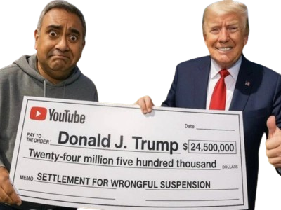 miniature youtube donald trump cheque argent millions dollar dollars