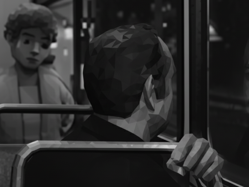 bus risitas deprime train alone depression triste noir blanc seul tueur psychopathe halloween creepy