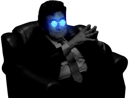 jesus lunette bleu fauteuil boss patron complot golem not ready alpha geopolitique kali yuga