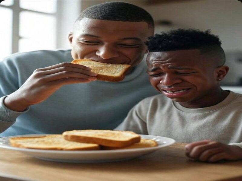 vinicius kylian mbappe koke biscuit cookie tartine biscotte vestiaire real madrid