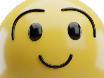 smiley hap 3d narquois hautain