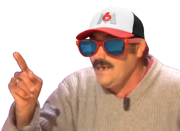 m6 m6u casquette lunette risitas doigt ancien oldfag
