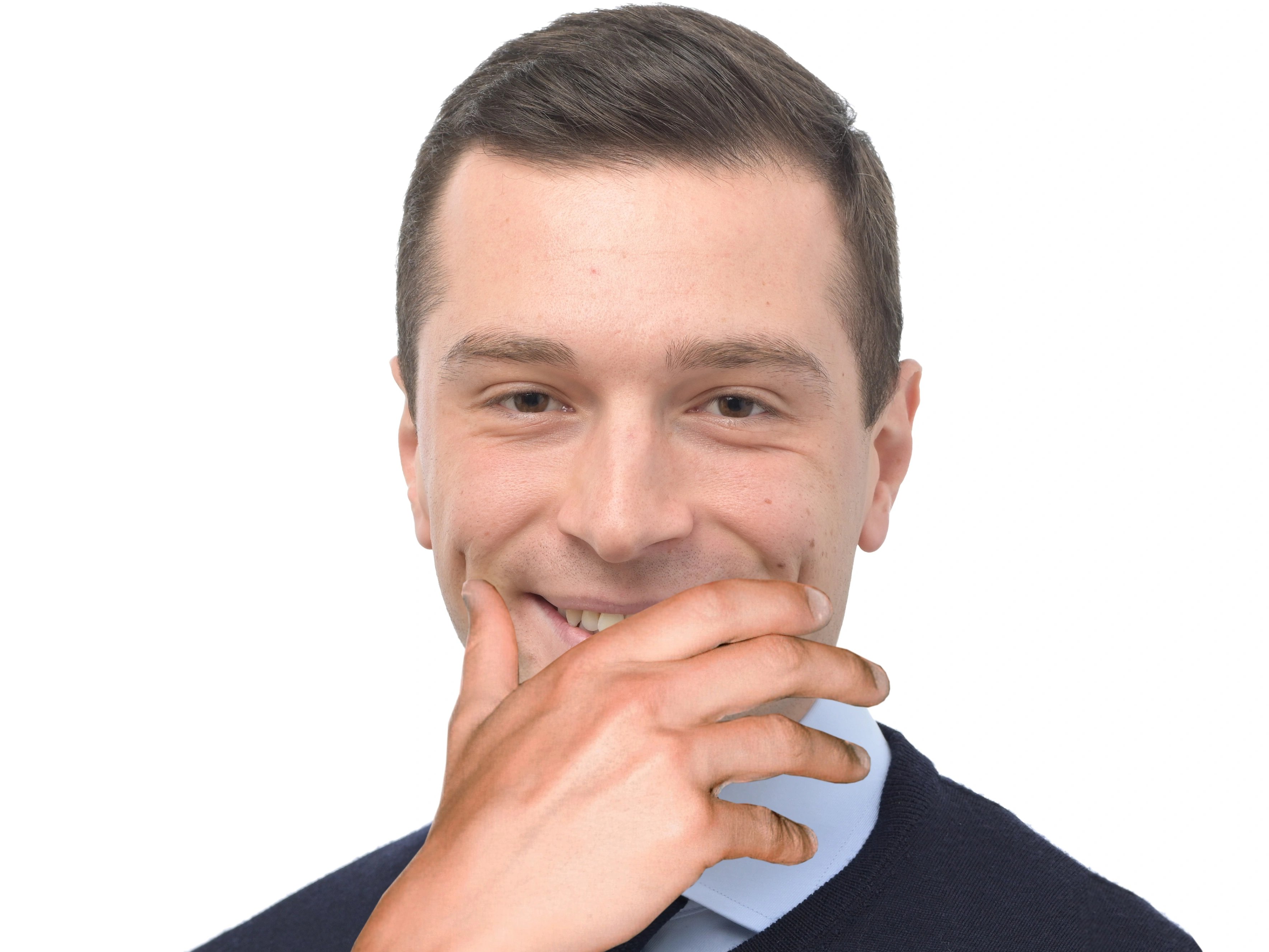 jordan bardella rn oups il la dit main bouche choque choc chokbar