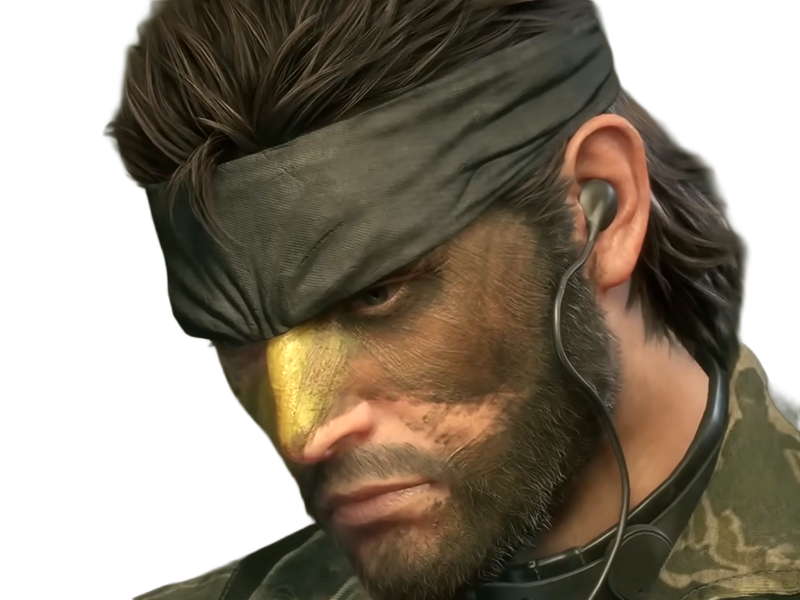 naked snake big boss jack metal gear solid mgs 3 delta jeu homme yeuxbleus cheveuxbruns