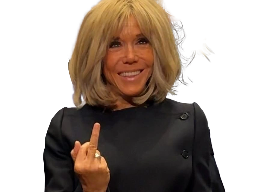 brigitte macron doigt honneur