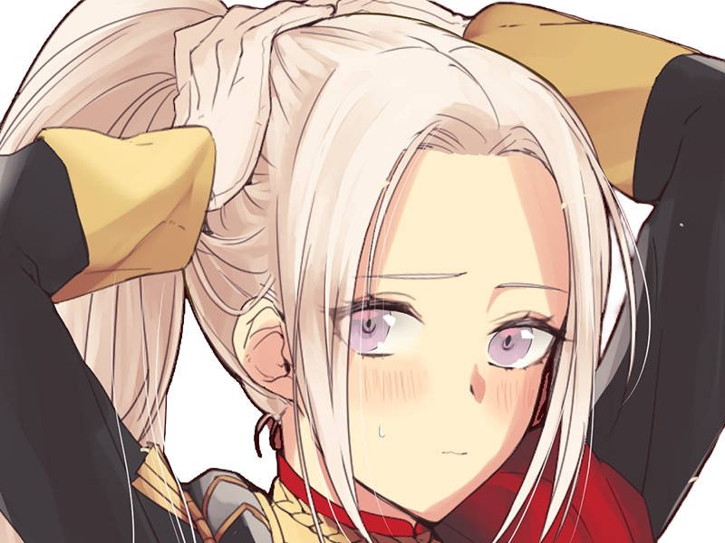 edelgard von hresvelg edel fire emblem three houses fe3h aigles jais moupe embarrassee genee nerveuse