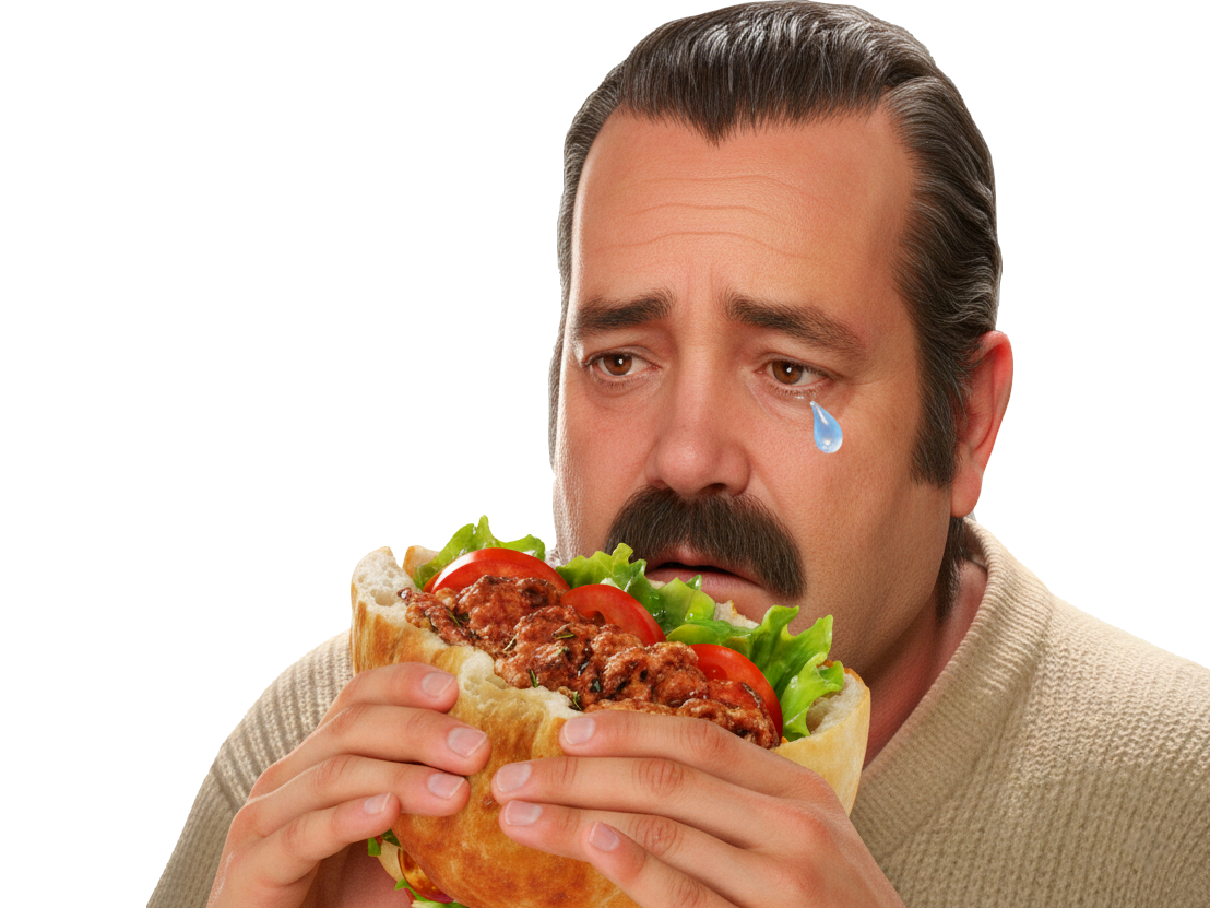 pleure putain chef pleurs tacos mange kebab snif risitas cimer emotion larme hd fast-food sandwich