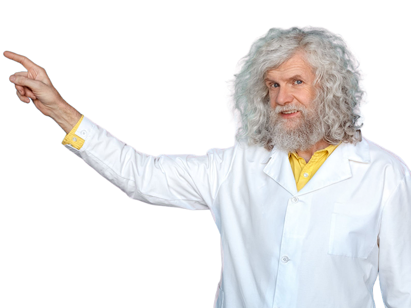 savant scientifique medecin inventeur professeur prof fou blouse homme vieux age sansnom librededroit cheveuxgris yeuxbleus