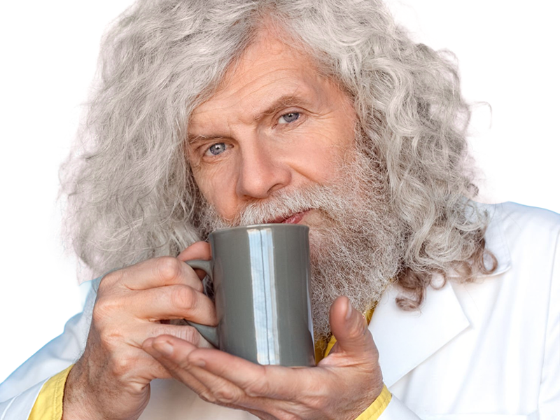 savant scientifique medecin inventeur professeur prof fou blouse homme vieux age sansnom librededroit cheveuxgris yeuxbleus