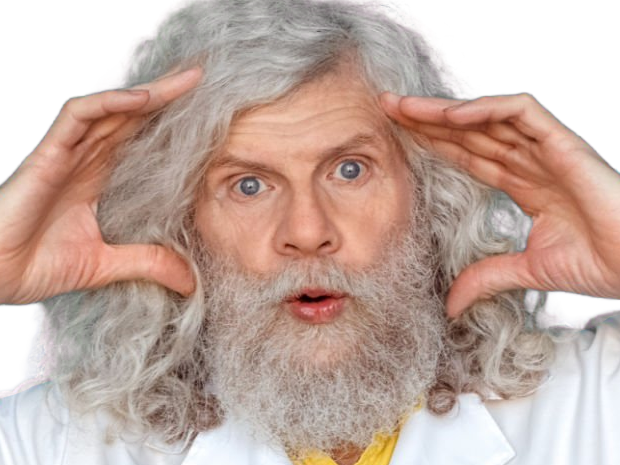 savant scientifique medecin inventeur professeur prof fou blouse homme vieux age sansnom librededroit cheveuxgris yeuxbleus
