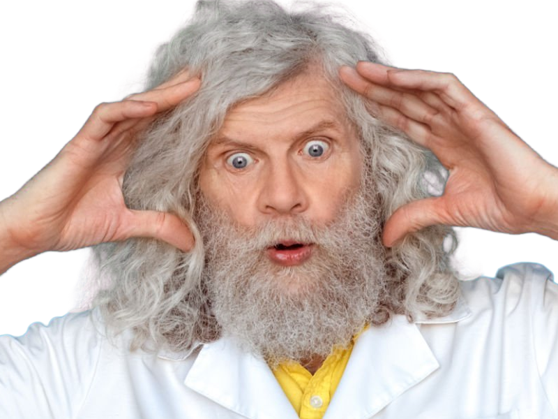 savant scientifique medecin inventeur professeur prof fou blouse homme vieux age sansnom librededroit cheveuxgris yeuxbleus