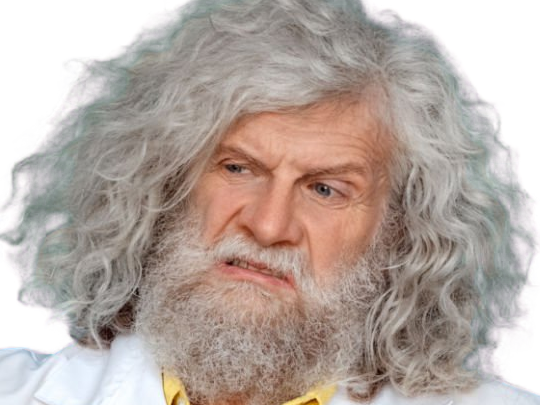savant scientifique medecin inventeur professeur prof fou blouse homme vieux age sansnom librededroit cheveuxgris yeuxbleus