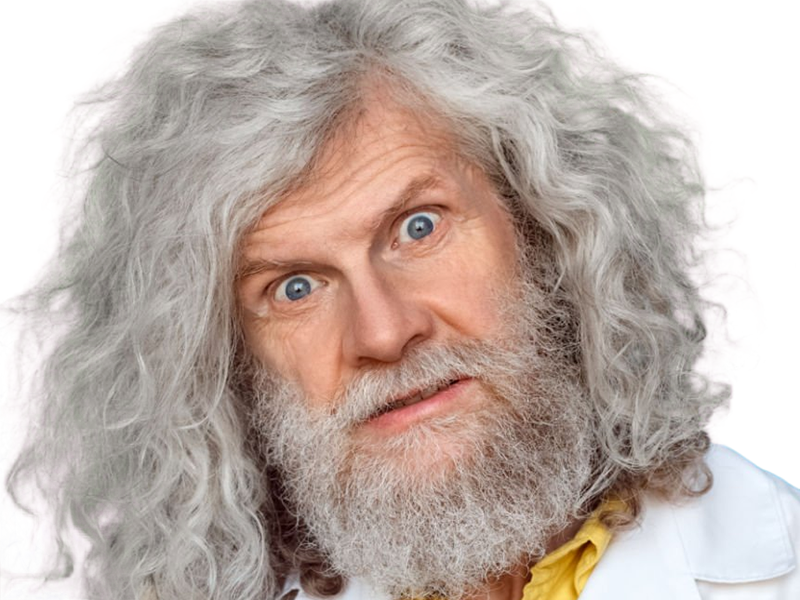 savant scientifique medecin inventeur professeur prof fou blouse homme vieux age sansnom librededroit cheveuxgris yeuxbleus