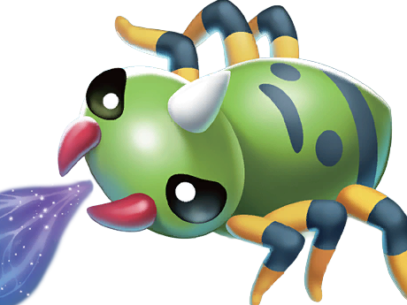 mimigal spinarak itomaru pokemon pkm jeu anime type insecte poison 2g johto crache fil