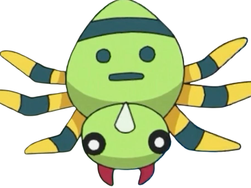 mimigal spinarak itomaru pokemon pkm jeu anime type insecte poison 2g johto crache fil