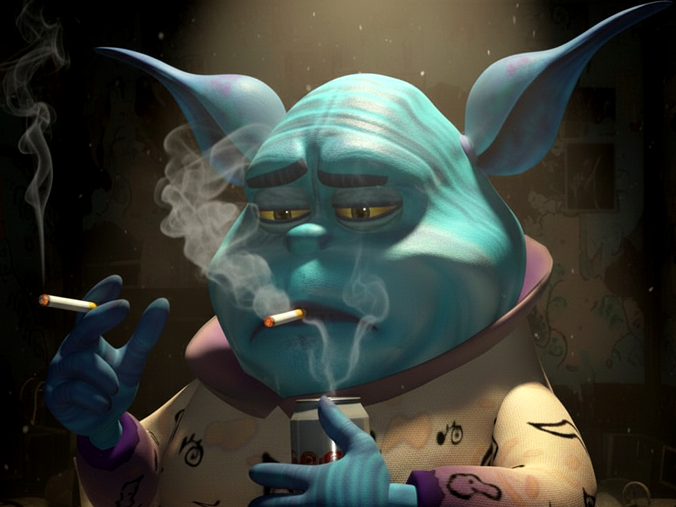 bill bigdil lagaf vincent alien alcool clope cigarette pensif triste melancolie nostalgique bedo fume biere