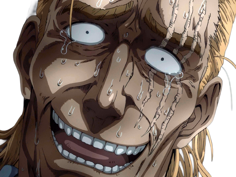 king heros one punch man opm balafre geek otaku cheveuxblonds yeuxbleus manga anime classe s