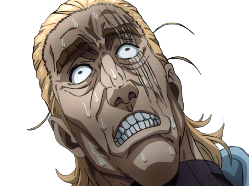 king heros one punch man opm balafre geek otaku cheveuxblonds yeuxbleus manga anime classe s